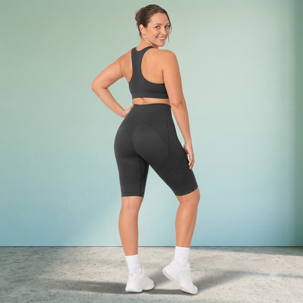 High-Waisted 3D Sculpting Shorts – Anti-Chafing