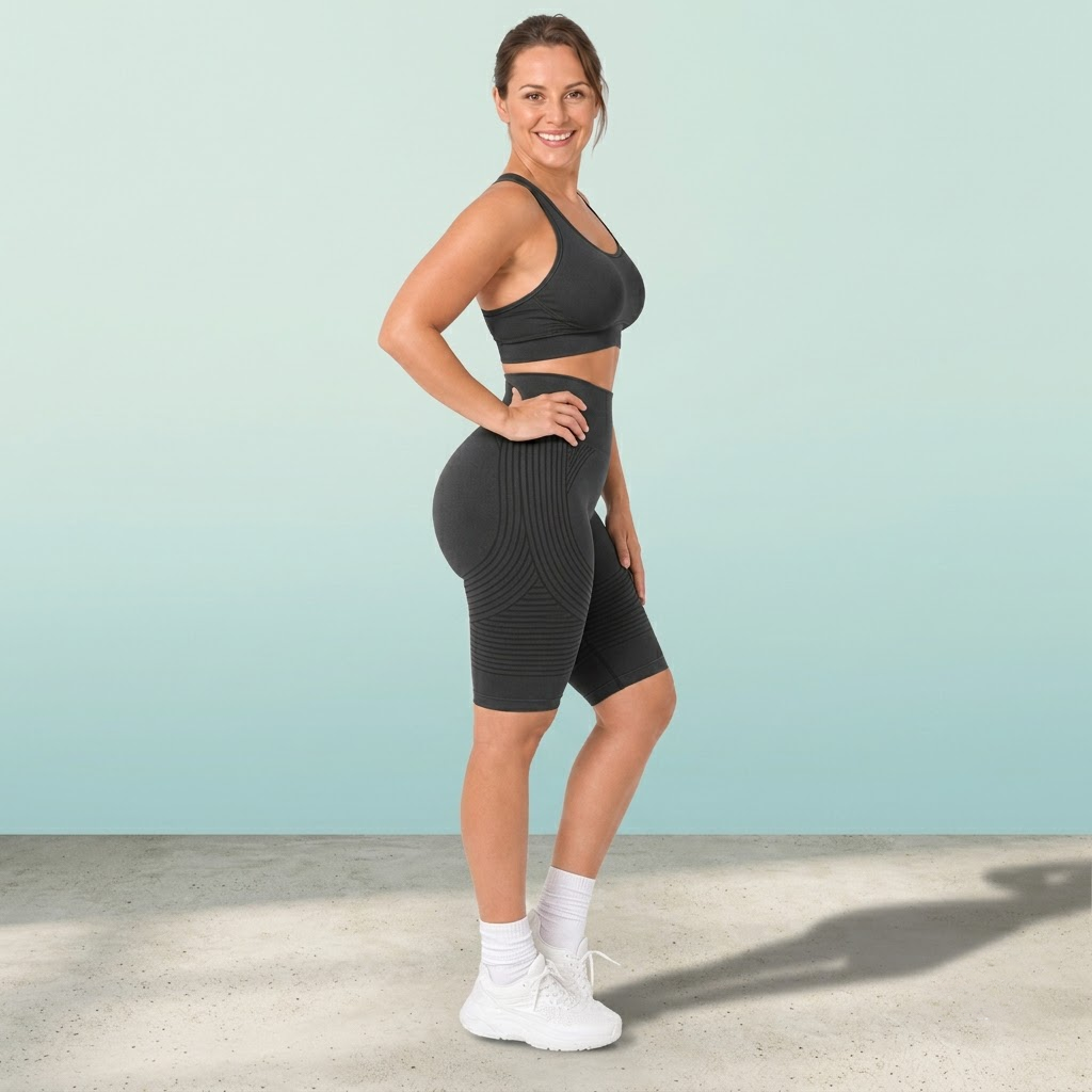 High-Waisted 3D Sculpting Shorts – Anti-Chafing