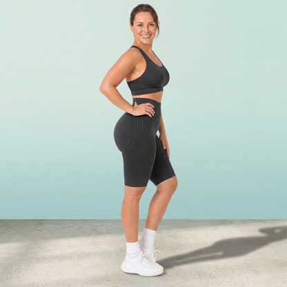 High-Waisted 3D Sculpting Shorts – Anti-Chafing