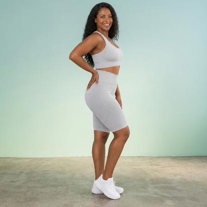 High-Waisted 3D Sculpting Shorts – Anti-Chafing
