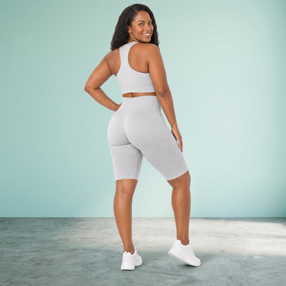 High-Waisted 3D Sculpting Shorts – Anti-Chafing