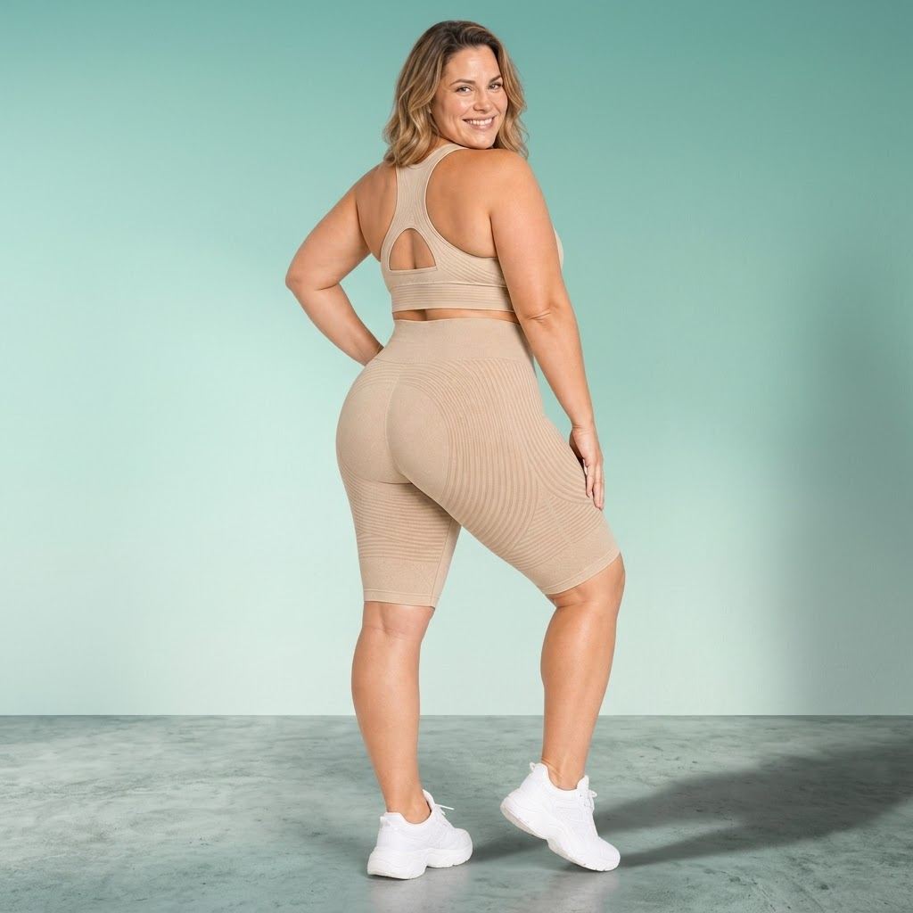 High-Waisted 3D Sculpting Shorts – Anti-Chafing