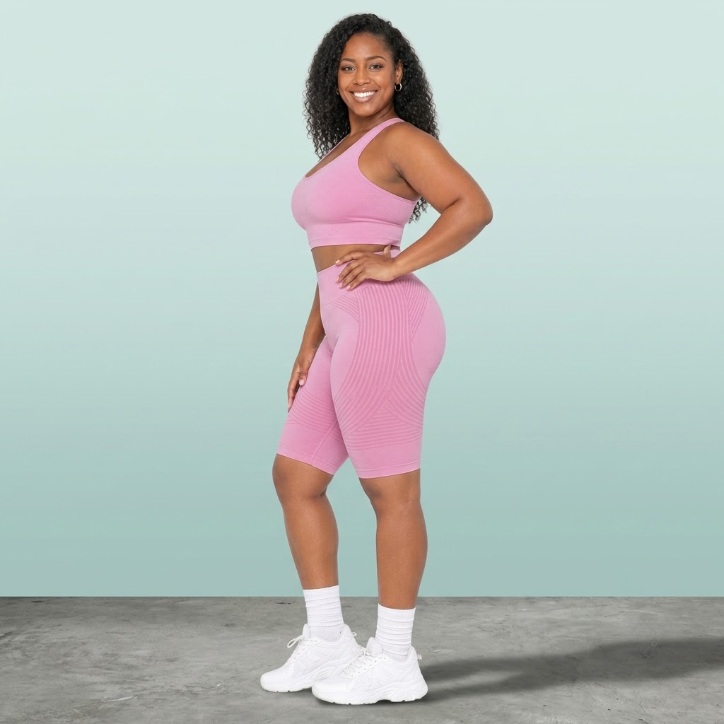 High-Waisted 3D Sculpting Shorts – Anti-Chafing